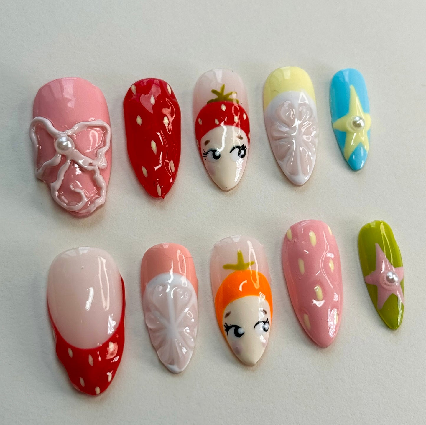 Press on nails| Sony angel inspired