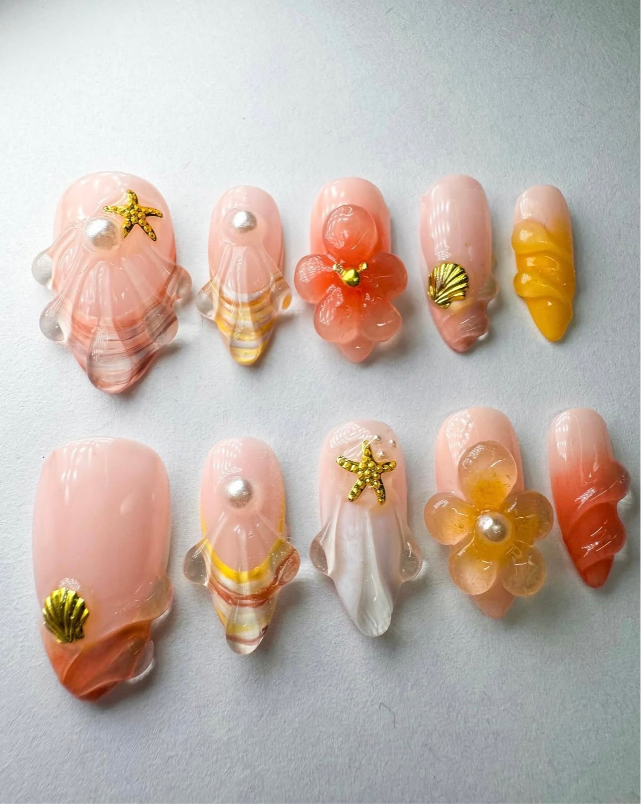 Press on nails| underwater treasures set