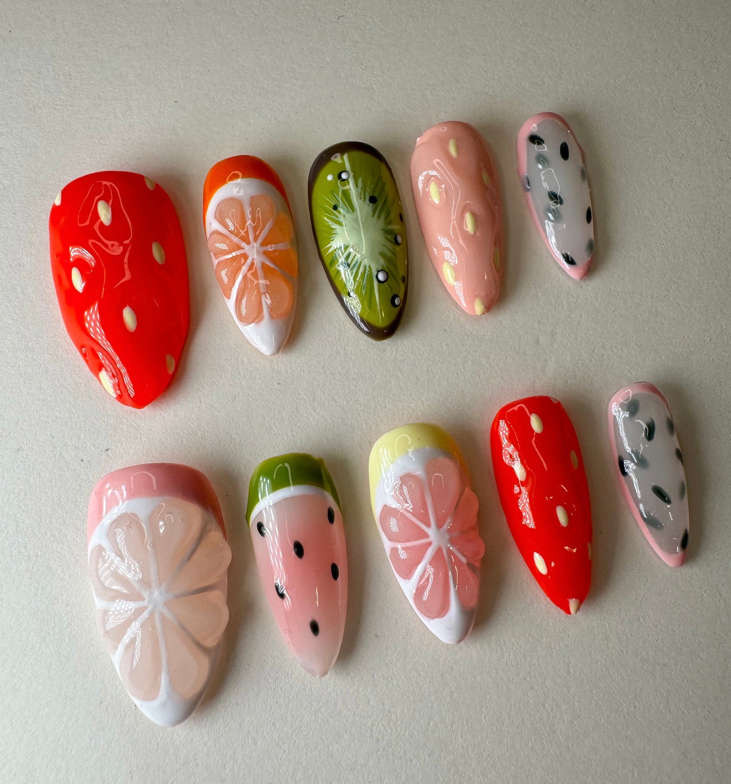 Press on nails| juicy fruit set