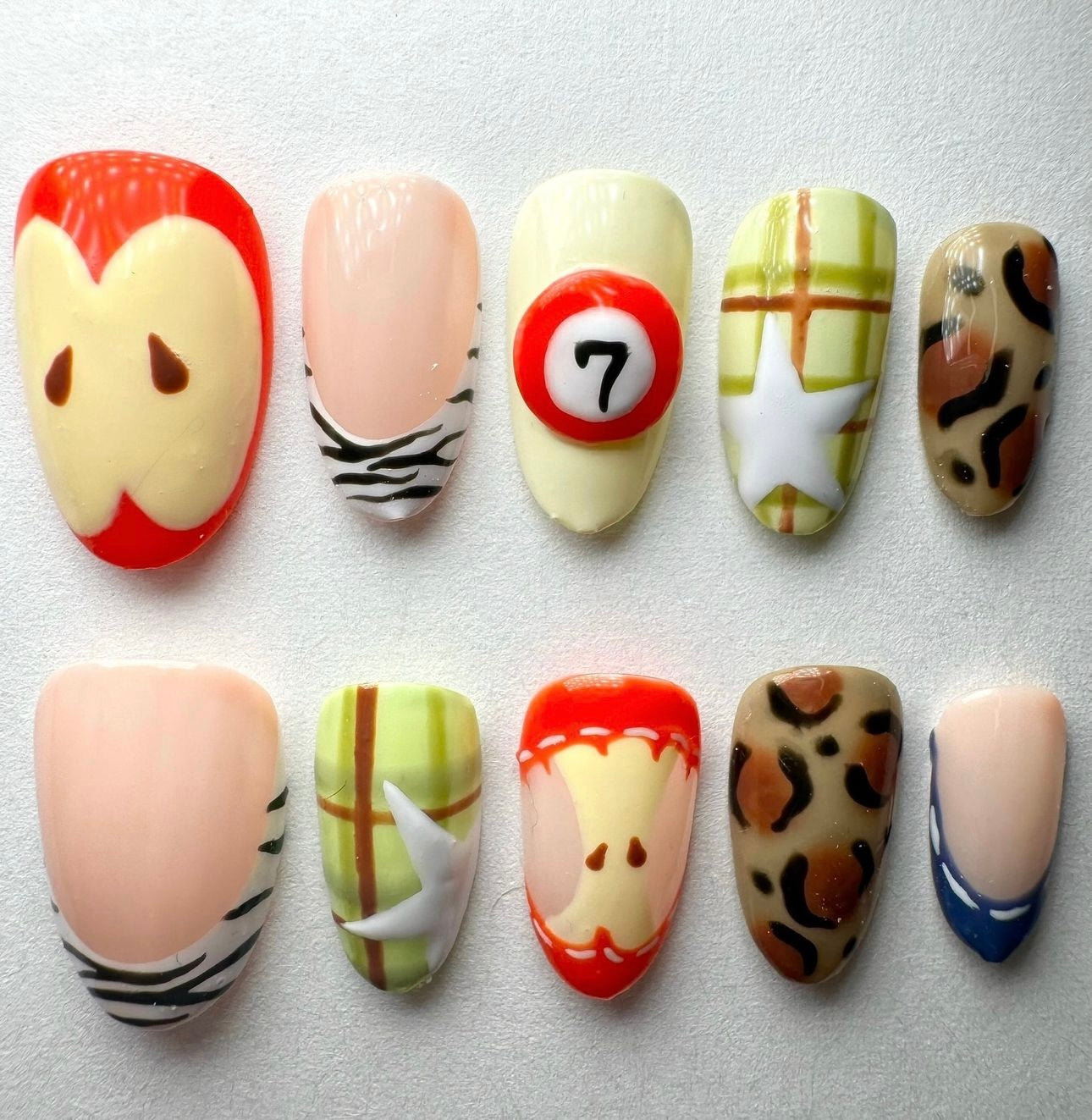 Press on nails| Cool girl set