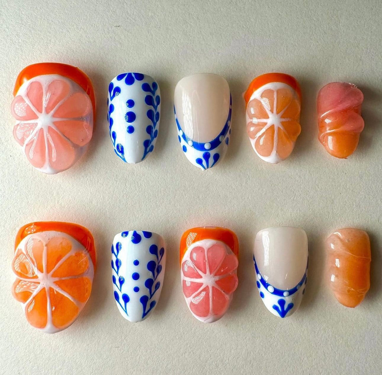Press on nails| citrus nails