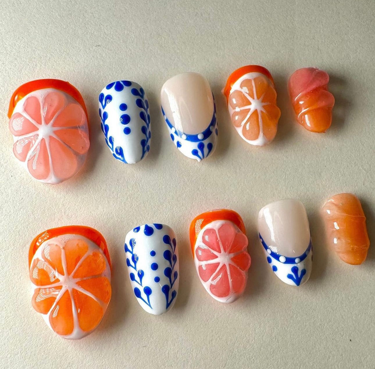 Press on nails| citrus nails