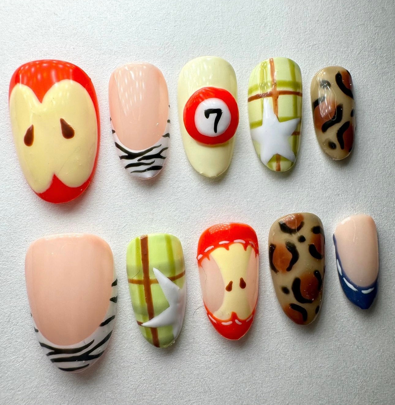 Press on nails| Cool girl set