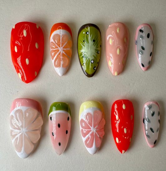 Press on nails| juicy fruit set