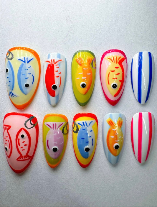 Press on nails| Catch of the day set