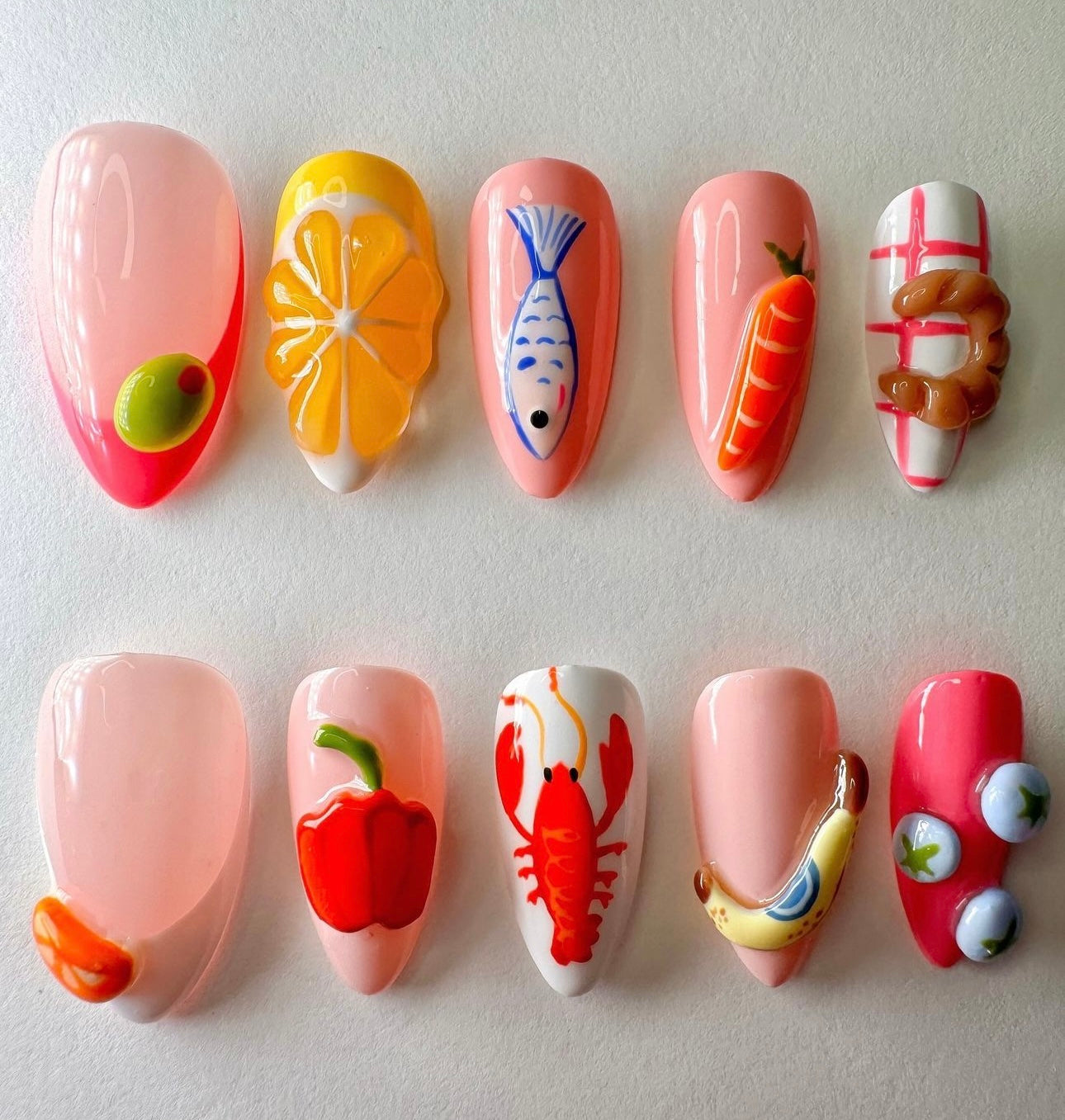 Press on nails| Hello sunshine set