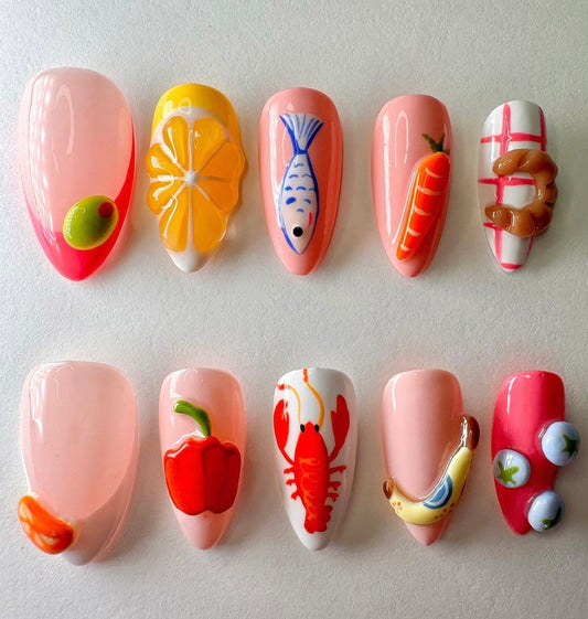 Press on nails| Hello sunshine set