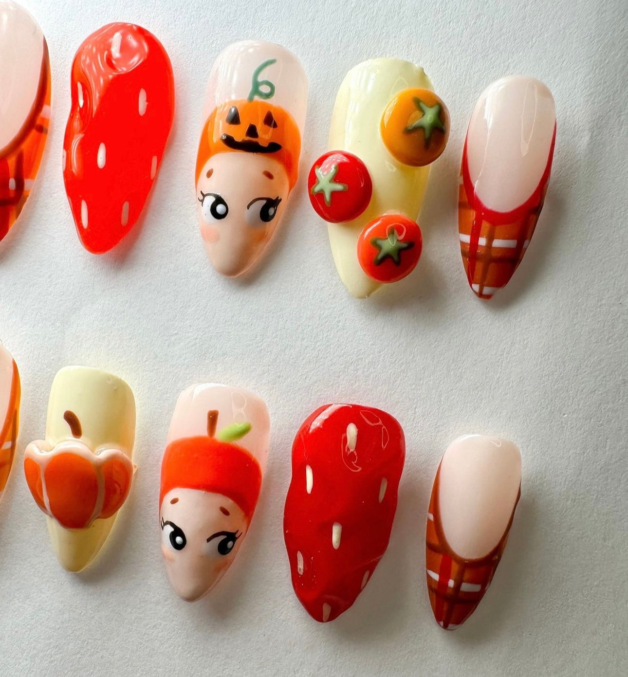 Press on nails| Fall Sonny Angel set