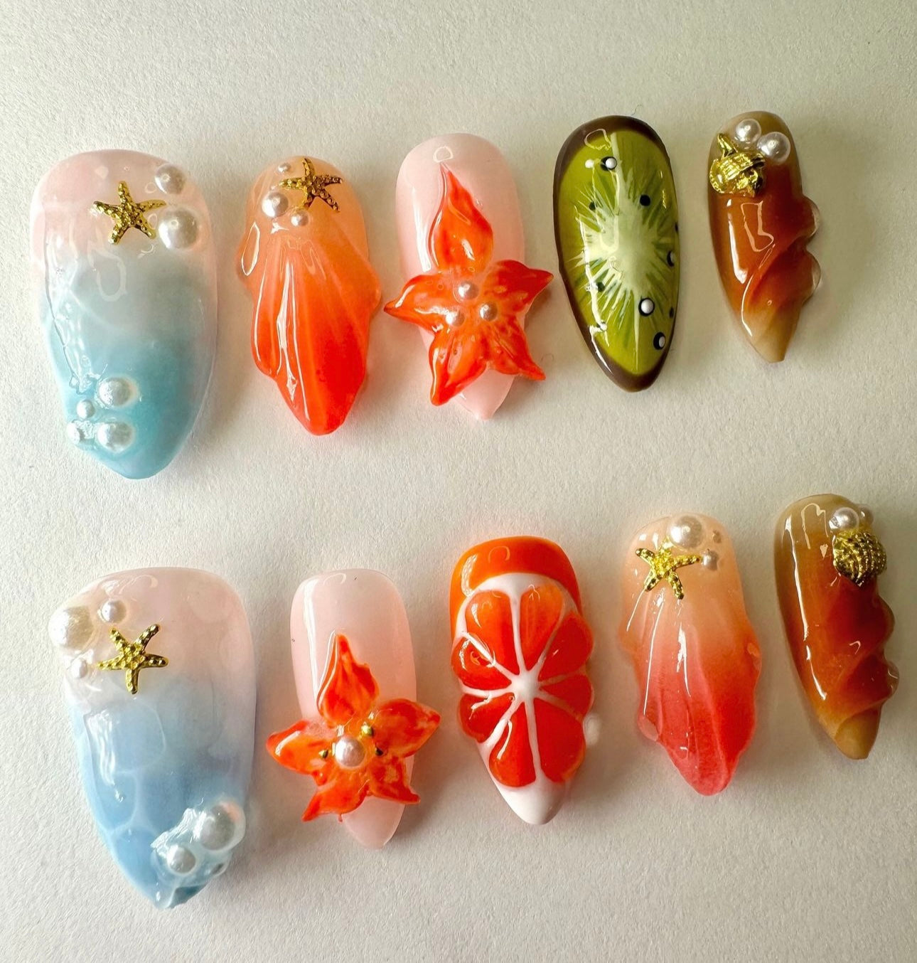 Press on nails| the Tropics set