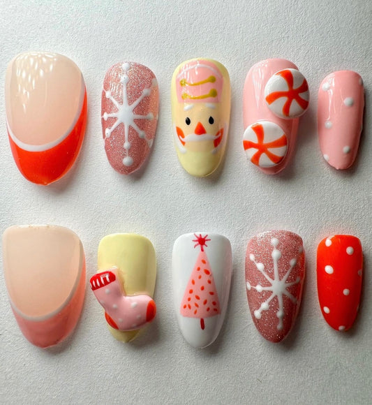 Press on nails| Christmas lane