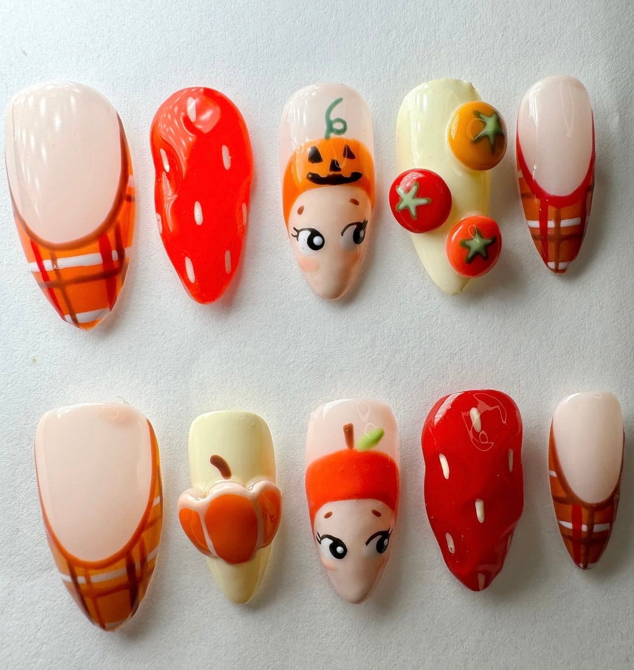 Press on nails| Fall Sonny Angel set