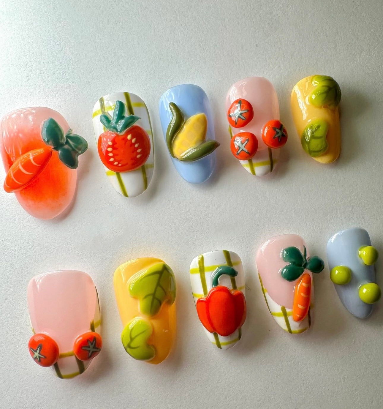 Press on nails| eat yo veggies