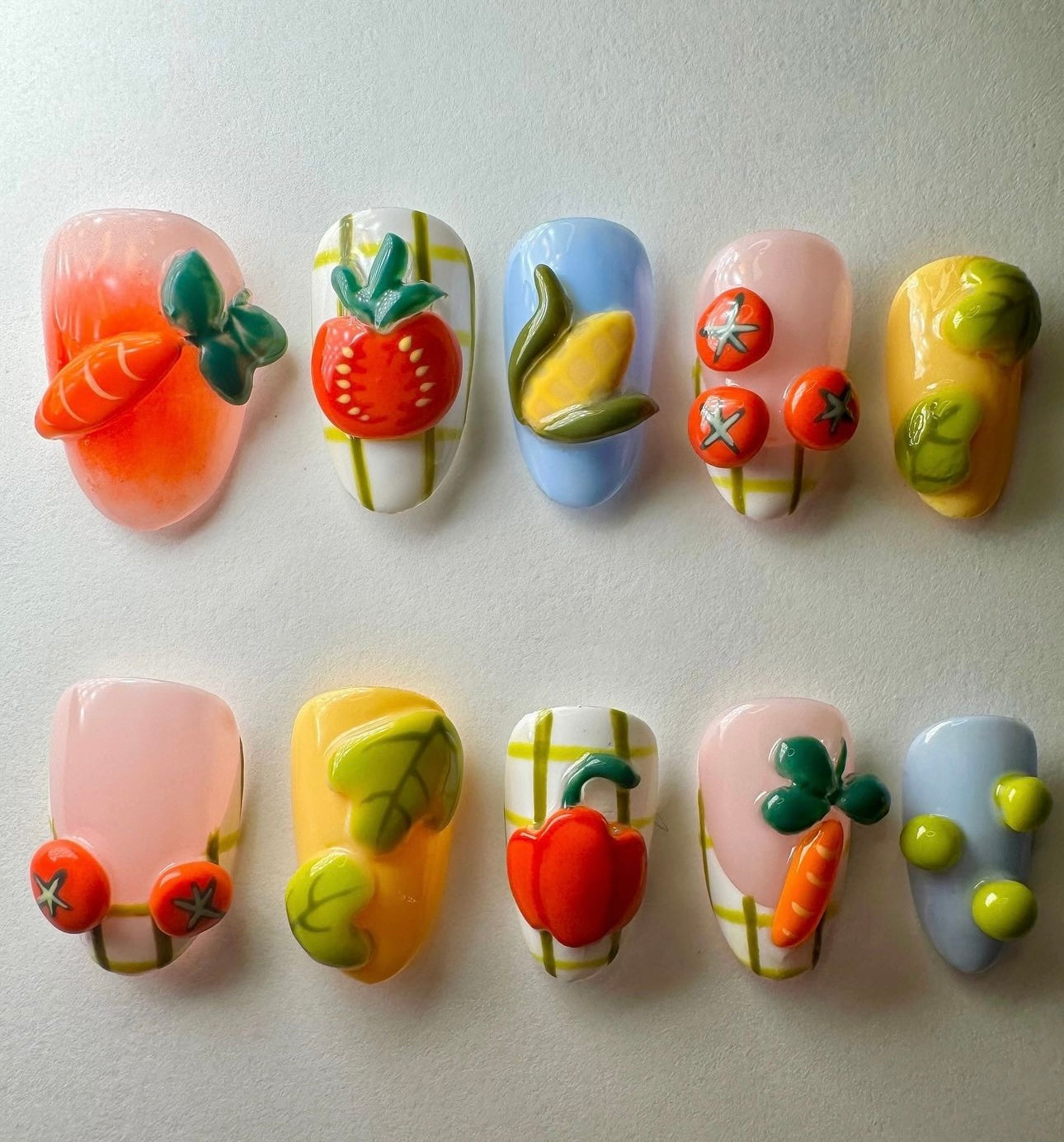 Press on nails| eat yo veggies