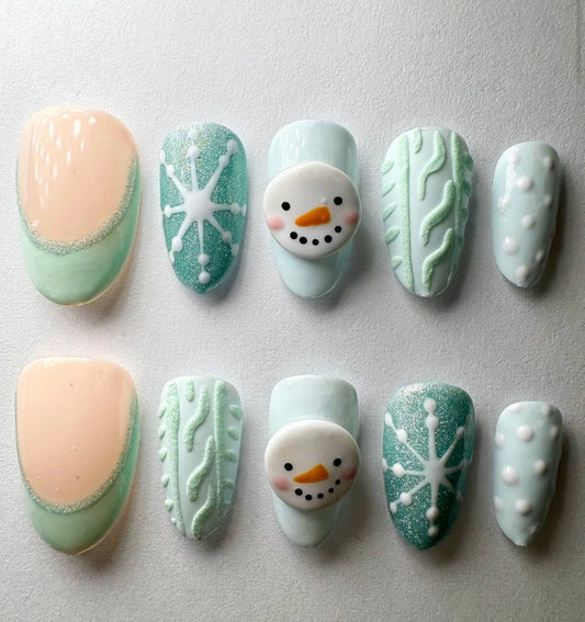 Press on nails| Winter Wonderland