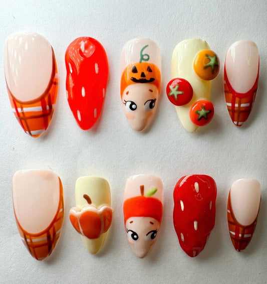 Press on nails| Fall Sonny Angel set