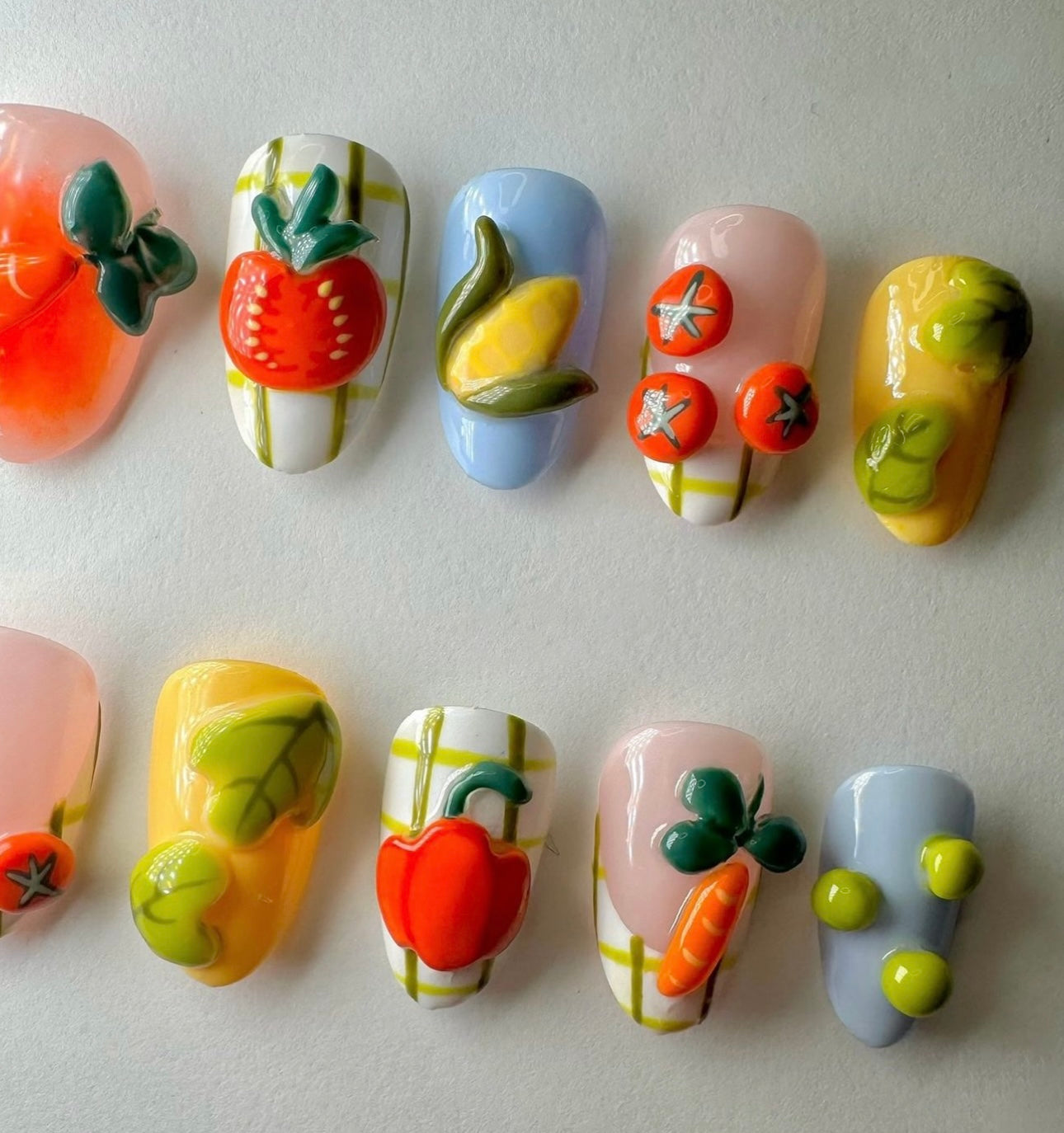 Press on nails| eat yo veggies