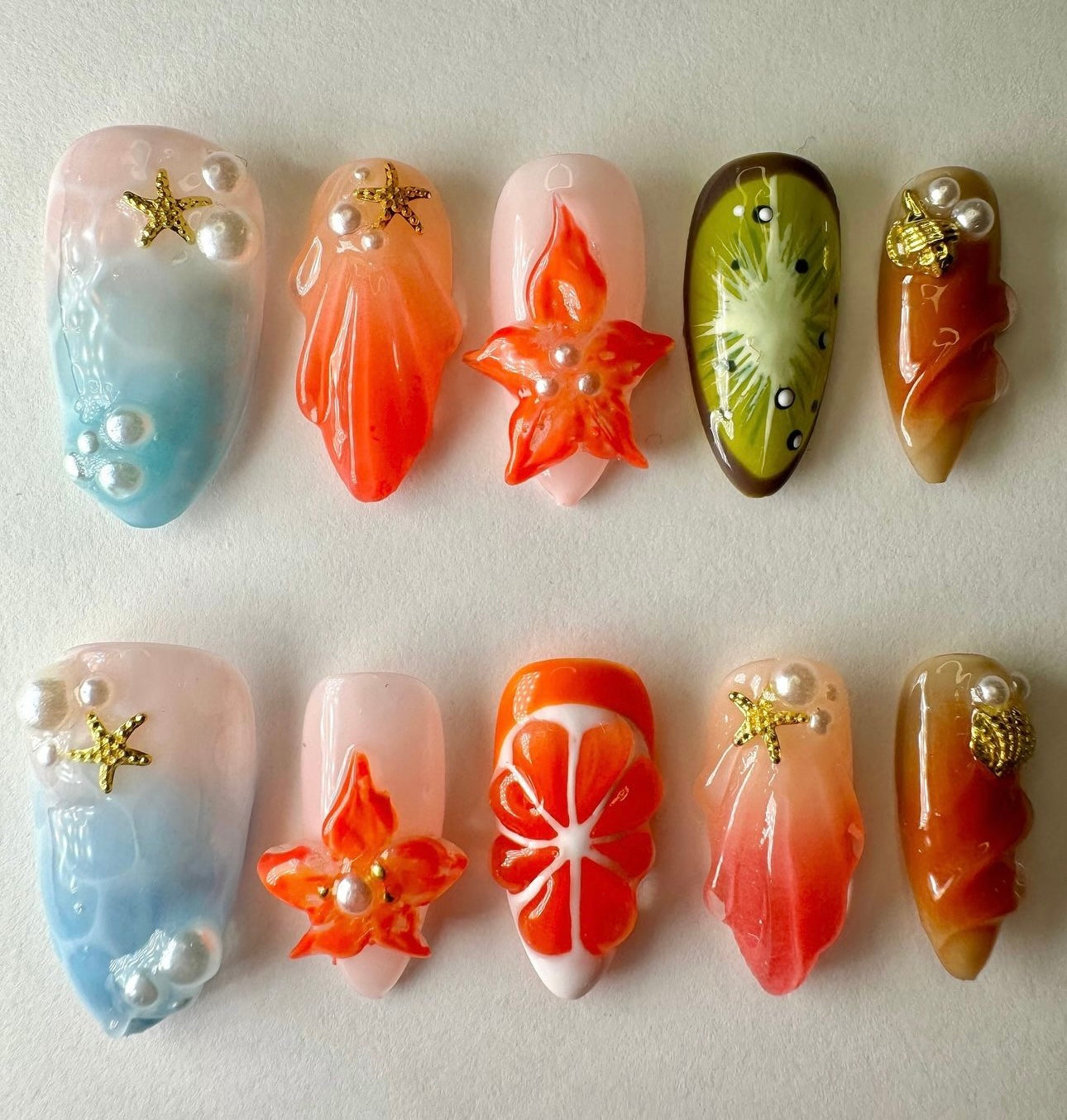 Press on nails| the Tropics set