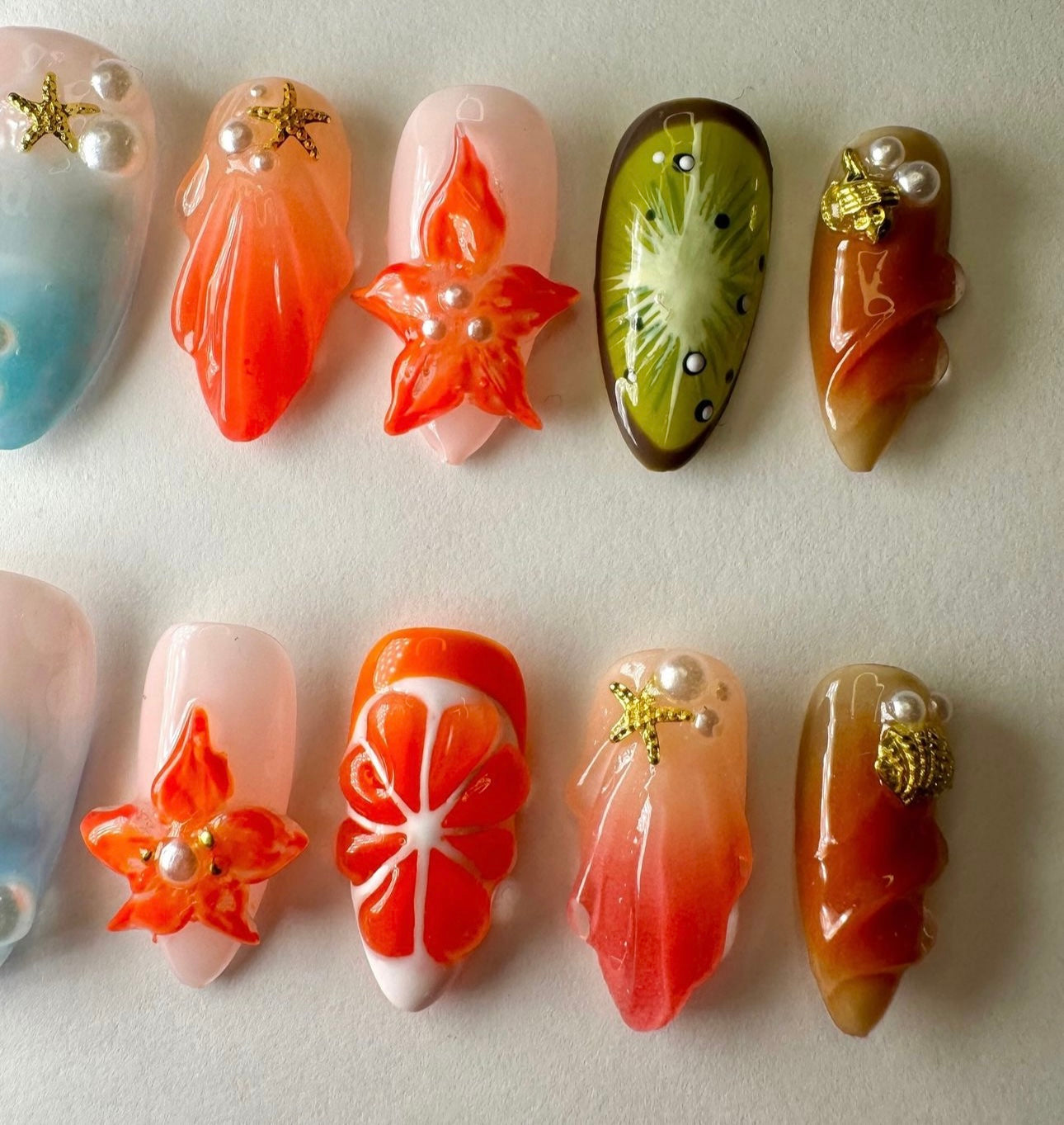 Press on nails| the Tropics set